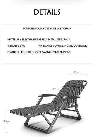PORTABLE FOLDING LEISURE LAZY CHAIR