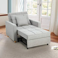 39" Upholstered Convertible Chair Bed with 2 Pillows