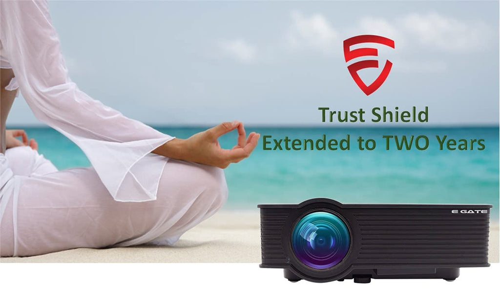 EGate i9 Pro ( 2 Year Warranty) I Full HD 1080p Modulated at 720p Base | 2100L (180 ANSI) with 120 " ( 3.04 m Display) I LED Projector | VGA, AV, HDMI, USB, SD |(EGi9 /Classic) (Black)
