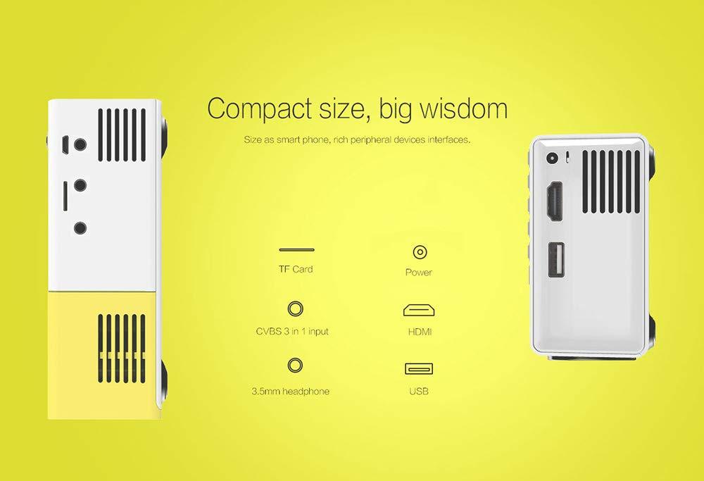 SEC YG-300 Mini Portable (600 Lumens Video 1080P)High Resolution LED Projector