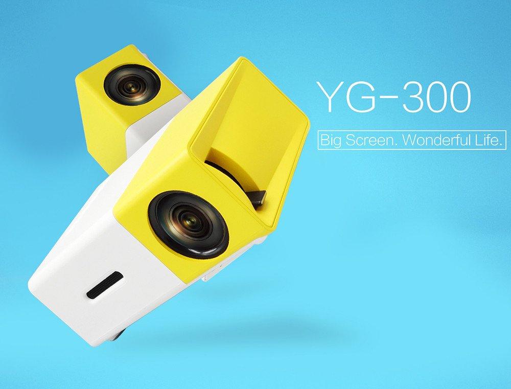 SEC YG-300 Mini Portable (600 Lumens Video 1080P)High Resolution LED Projector