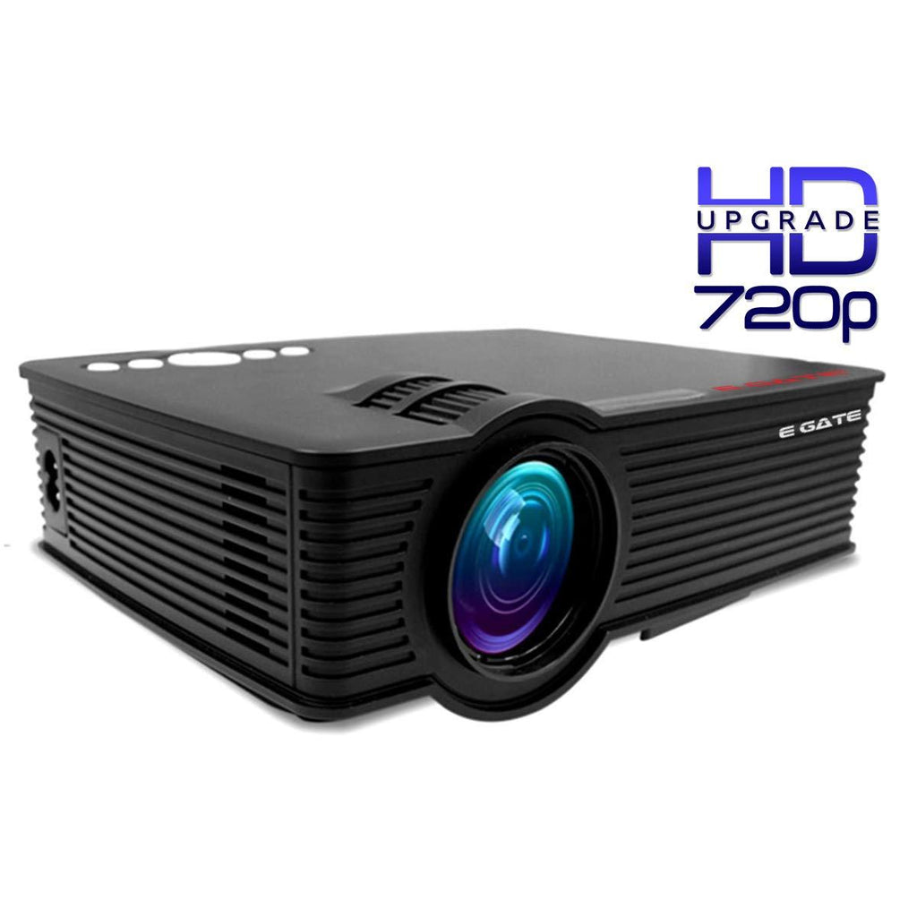 EGate i9 Pro ( 2 Year Warranty) I Full HD 1080p Modulated at 720p Base | 2100L (180 ANSI) with 120 " ( 3.04 m Display) I LED Projector | VGA, AV, HDMI, USB, SD |(EGi9 /Classic) (Black)