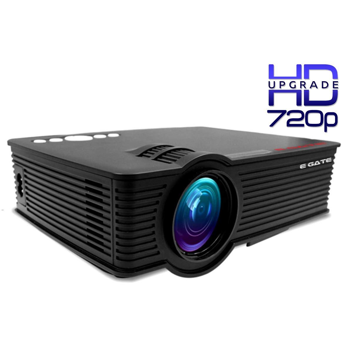 EGate i9 Pro ( 2 Year Warranty) I Full HD 1080p Modulated at 720p Base | 2100L (180 ANSI) with 120 " ( 3.04 m Display) I LED Projector | VGA, AV, HDMI, USB, SD |(EGi9 /Classic) (Black)