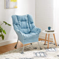 Solimo Convy High Back Sofa Chair (Metal, Blue)