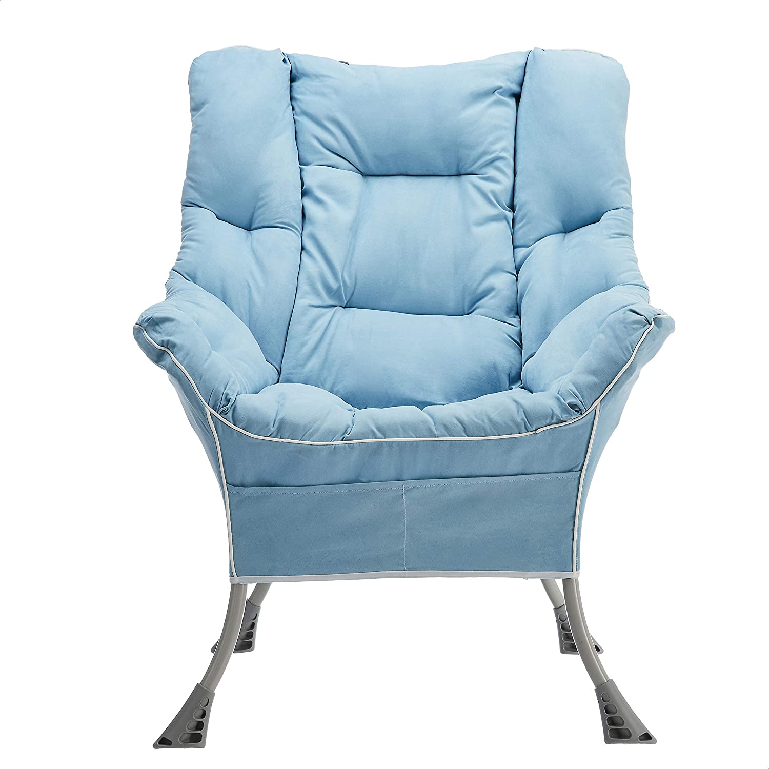 Solimo Convy High Back Sofa Chair (Metal, Blue)