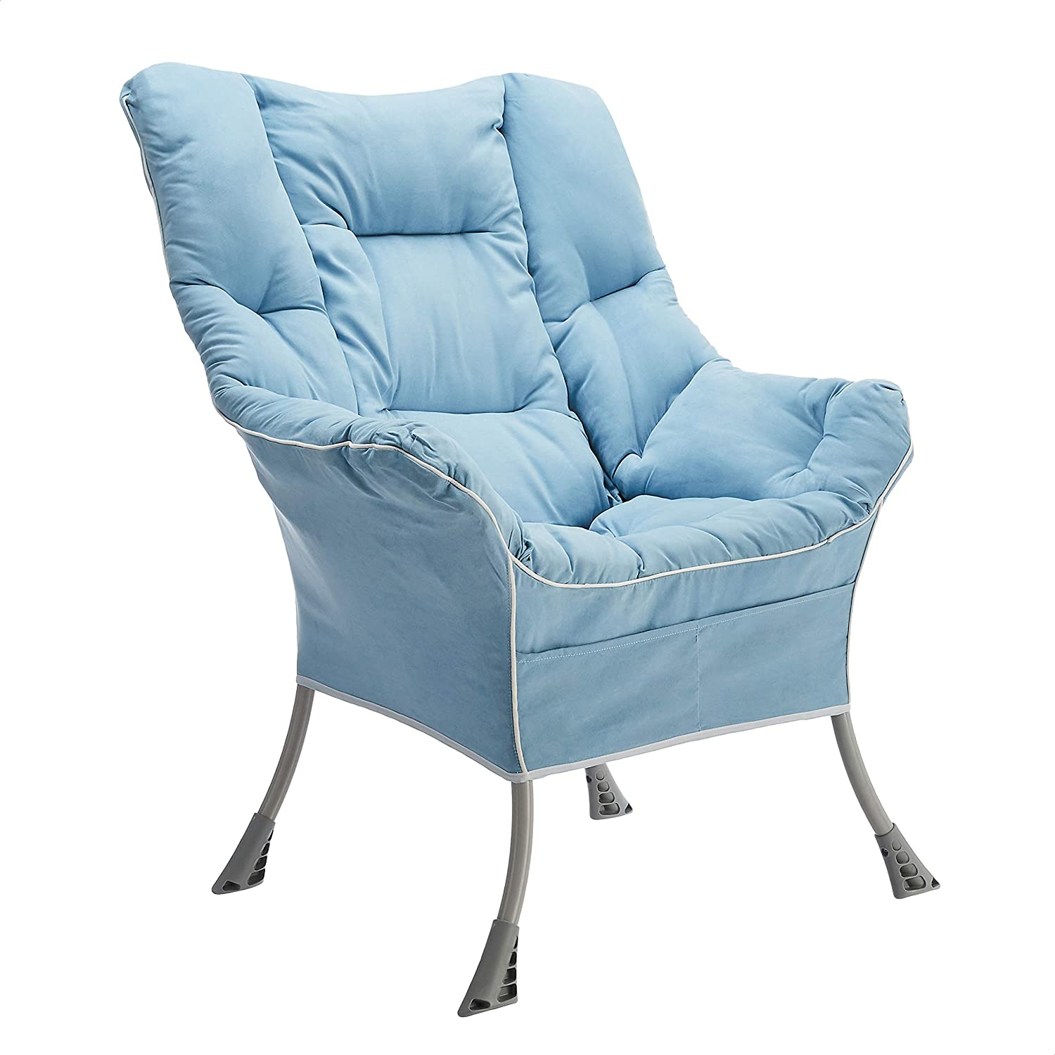 Solimo Convy High Back Sofa Chair (Metal, Blue)