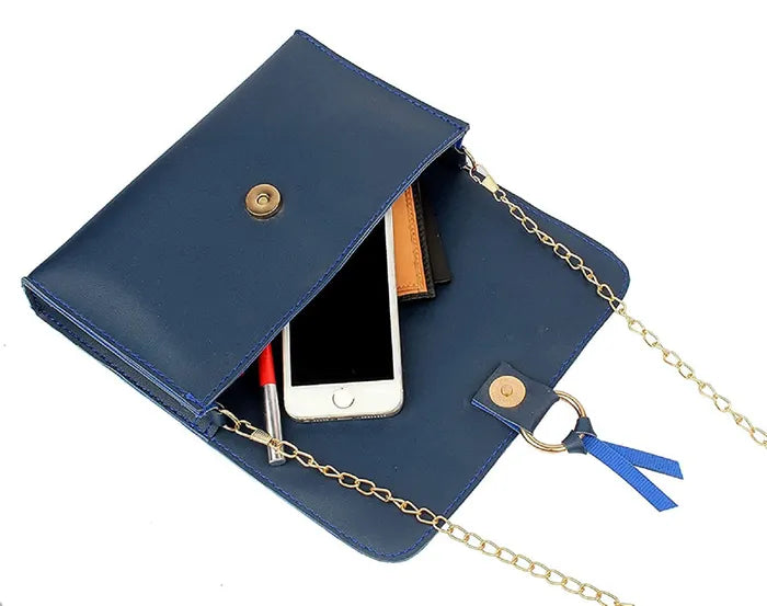 Women's PU Leather Handbag Combo (4-Teddy-Blue)