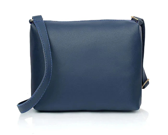 Women's PU Leather Handbag Combo (4-Teddy-Blue)