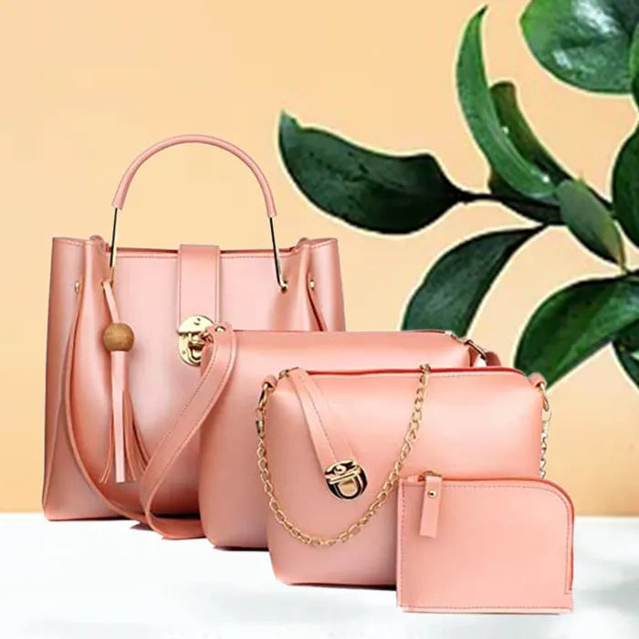 Women's Handbag (Set Of 4) 4L-Bib-Bpink
