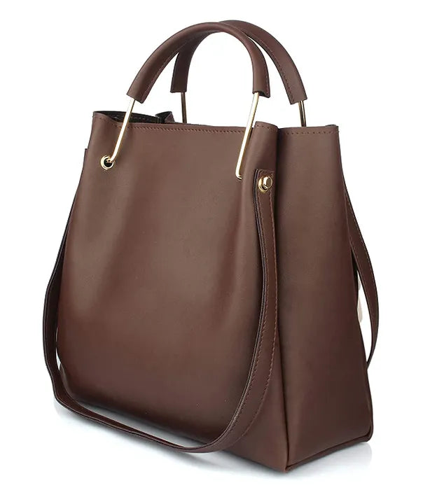Women's PU Leather Handbag Combo (4-Teddy-Brown)
