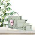 Women's PU Leather Handbag Combo (4-Teddy-Mint)